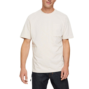 Custom Made High Quality 100% Cotton Knitted Men's T-shirt Short Sleeve Custom <b>Chest</b> Pocket - Product Image 1