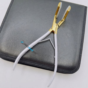 Outils de coiffure professionnels en acier inoxydable écologiques pour extensions de cheveux, pince à ruban adhésif or blanc avec logo personnalisé pour cheveux - Product Image 5