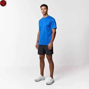 Ensemble t-shirt et short en coton pour homme, col rond, tricoté, tenue de sport, tenue décontractée d'été - Product Image 1