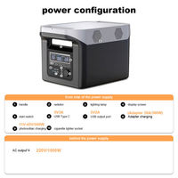 Centrale Électrique Solaire OEM ODM 1500W, Générateur Solaire Extérieur Durable et Portable avec Batterie LiFePO4