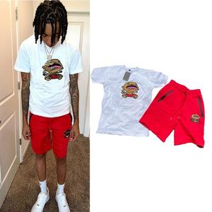 Chándal de entrenamiento informal personalizado para hombre, conjunto de dos piezas, conjuntos cortos - Product Image 5