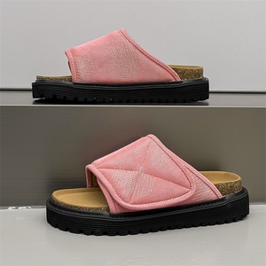 Summer new style couple flip-flops thick soles suitable wearing outside casual sandals retro denim look versatile beach <b>shoes</b> - Product Image 2