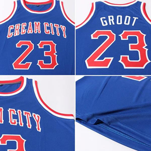 Camiseta de Baloncesto Personalizada Negra y Roja de Malla Transpirable Unisex para Adultos con Nombre y Número del Equipo Impresos por Transferencia Térmica en Poliéster - Product Image 5