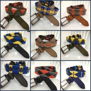 Ceinture en cuir véritable tressé à motif, boucle à ardillon, légère et durable, pour hommes et femmes, personnalisable dans toutes les couleurs - Product Image 1