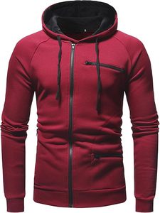 Sudadera con Capucha Personalizada con Logotipo para Hombre, de Invierno, Manga Larga, Cierre Lateral Asimétrico, Forro en Contraste, Cordón Ajustable, Corte Ajustado, Alta Calidad, Disponible en Stock - Product Image 4