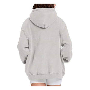 Sudadera con Capucha Oversize Personalizada de Poliéster y Algodón con Lavado Ácido, Tejido French Terry de Alto Gramaje, Estilo Vintage, Unisex, Streetwear, Invierno, Color Stone - Product Image 5