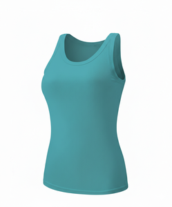 Women’s Tank Top with <b>Lace</b> Trim Detail Screen Printing <b>Elastic</b> Ventilate Tank Top - Product Image 2