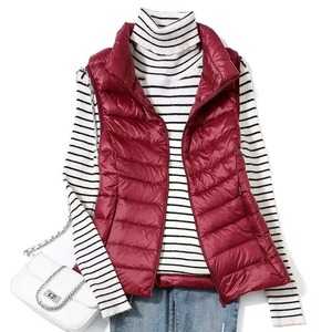 <b>Women's</b> Personalized Puffer <b>Vest</b> Stand Collar Duck Padding Wholesale Logo <b>Winter</b> Warm Breathable Premium Fit Casual Outerwear - Product Image 5