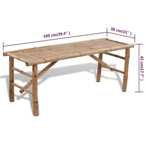 Handmade Bamboo <b>Table</b> <b>Bench</b> <b>Set</b> Natural Bamboo Dining Furniture for Resort Cafe Hotel Wholesale Supplier - Product Image 2