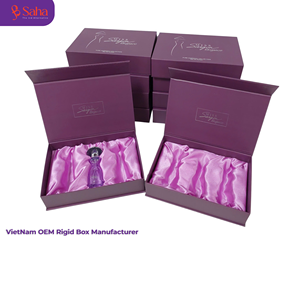 Elegante Caja de Regalo Magnética Rígida con Acabado Mate Morado para Empaque de Botellas de Perfume con Inserto de Tela Personalizado - Product Image 4