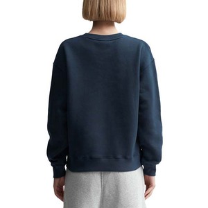 Sudadera de Mujer con Forro Polar Grueso de 320g, Cuello Redondo, Color Azul Marino, 100% Algodón, Ropa Casual de Invierno - Product Image 3
