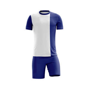 Comfortable and Breathable Adult Size Slim Fit Men Short <b>Set</b> / 100% Cotton Summer Casual Soccer Uniform - Product Image 4