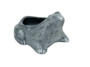 Figura Decorativa de Rana en Hierro Gris Chapada en Oro, Duradera, para Decoración de Mesa - Product Image 1