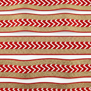 Cinta Jacquard Chevron Roja y Dorada de 38 mm de Neelkamal Industries, Adorno Metálico Tejido para Lazos, Envoltura de Regalos y Uso Festivo - Product Image 5