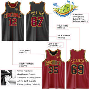 Uniforme de Baloncesto Reversible de Diseño OEM, Conjunto de Camiseta y Pantalones Cortos de Malla, Transpirable, de Secado Rápido, Ropa Deportiva para Equipos Juveniles de EE. UU. - Product Image 4