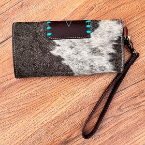 New Boot Stitch Cow Skin Women Wristlet <b>Wallet</b> Genuine Leather Clutch Purse Many Compartments Long <b>Wallet</b> With Many <b>Card</b> Slots - Product Image 3