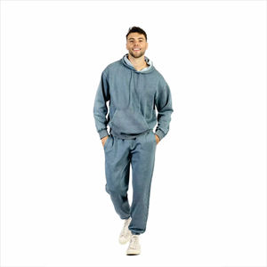 Survêtement homme délavé à l'acide, pantalon de jogging et tissu léger, idéal pour les entraînements, la détente et les voyages, à prix raisonnable. - Product Image 1