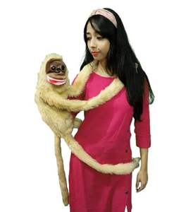 Marioneta de Mono Parlanchín para Ventriloquismo, Marrón Claro, Tela Suave FAR, Muñeco de Ventriloquismo para Niños y Espectáculos, Movimiento Bucal Fácil, Divertido - Product Image 3