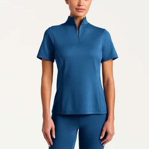 Uniformes Médicos para Mujer al por Mayor, Manga Corta, Múltiples Bolsillos, Cuello en V, 72% Poliéster/21% Rayón/7% Elastano, Tela de Rizo, para Hospital - Product Image 6