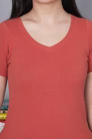 Camiseta Casual de Manga Corta con Cuello en V para Mujer, Tejido de Algodón Transpirable, Suave y Agradable al Tacto, para Uso Diario, con Logotipo Personalizado - Product Image 3