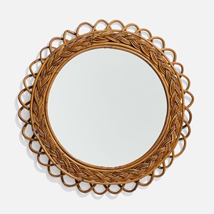 Flower shape rattan <b>mirrors</b> cheapest price decor wall-mounted <b>mirror</b> for hair salon spa hotel - Product Image 4