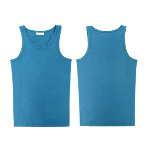 Camiseta sin Mangas Negra para Hombre, Cuello Redondo, Tejida, Ecológica, Transpirable, de Secado Rápido, Color Sólido, Ropa Casual - Product Image 3