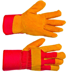 Gants de travail en cuir de vachette grainé, avec protection pour le pouce, pour conducteurs et ouvriers, et gants de jardin en cuir à motifs floraux - Product Image 2