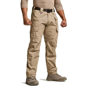 DAIZEN STAR INTERNATIONAL Men's Cargo Pants Multiple Pockets High Waist Canvas Material Windproof Quick Dry Midweight Workwear - Product Image 5