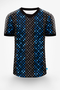 เสื้อฟุตบอลผู้ชายลายธงชาติสีแดงน้ำเงิน แบบซับลิเมชั่น โพลีเอสเตอร์ 100% แขนสั้น ระบายเหงื่อได้ดี คอกลม ทรงปกติ ใส่ได้ทุกฤดู - Product Image 5