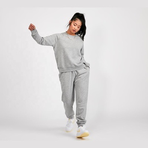 Sudadera de cuello redondo para mujer OEM ODM, a la moda, holgada, de algodón y forro polar, para invierno, estilo casual diario, venta al por mayor - Product Image 2