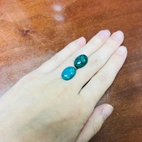 Pierre précieuse naturelle Chrysocolle ovale verte 2,00 carats ZUBEDA GEMS Certifiée par un tiers Évaluation par un tiers Origine Rajasthan