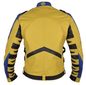 Vestes de moto pour hommes en cuir résistant, couleur jaune et noir, logo personnalisé, imperméables, respirantes, écologiques, INCROYABLES - Product Image 4