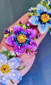 Premium MD HANDICRAFTS MD-9485 Decorative Embroidered Brooch for Shawls Handbags-Unique Handmade Beaded Embroidery Fine - Product Image 3