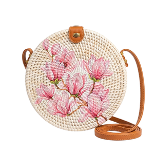 Sac de plage en rotin, sac en rotin et cuir de créateur, vente en gros directe d'usine, prix compétitifs, couleur personnalisable - Product Image 6