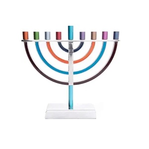 Menorah Clásica Vintage de Latón Dorado con Siete Ramas Esféricas, Regalo de Israel, Menorah Decorativa para Velas, Perfecta para el Hogar y el Templo - Product Image 3