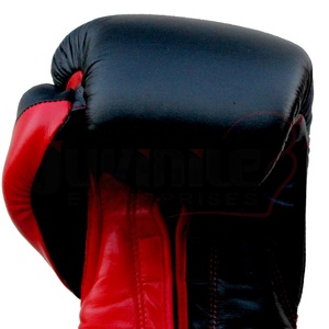Guantes de Piel para Entrenamiento de Kickboxing Profesional, Ligeros, Transpirables, con Correa Ajustable para el Cierre de la Muñeca - Product Image 6