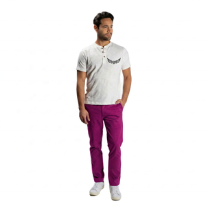 T-shirt en coton blanc à manches courtes pour homme avec logo, coupe décontractée, jersey tricoté respirant, col rond - Product Image 5