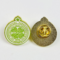 Badges métalliques vintage personnalisés à faible MOQ avec épingle de sûreté et paillettes, épingles de revers promotionnelles écologiques imprimées en sérigraphie