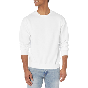 Sweat-shirts à col rond d'hiver de haute qualité OEM, fabriqués sur mesure, écologiques, unisexes, doublés en molleton de coton blanc - Product Image 1