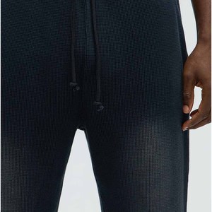 Pantalones Deportivos de Punto para Hombre, 100% Algodón, Efecto Desgastado por el Sol, Cintura Elástica con Cordón, Estilo Casual, Otoño, Peso Medio, Pierna Recta - Product Image 4