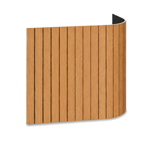 Panneau Tambour Rectangulaire en Bois Massif, Finition Naturelle, Panneau Flexible pour Armoire de Cuisine, Design Moderne, Panneau Flexible en Bois Massif - Product Image 1