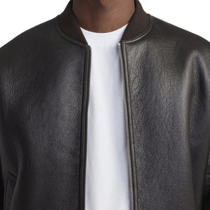 La Mejor Ropa Personalizada de Moda, Chaqueta de Cuero Genuino para Hombre, Popular en Invierno, Cuello Alto, Impermeable, de Secado Rápido y Transpirable - Product Image 2