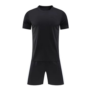 Ensemble de maillots de football pour hommes, blanc et noir, manches courtes, col rond, évacuation de l'humidité, coupe athlétique, impression sublimée, toutes saisons - Product Image 2