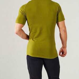 Men's High Quality 100% Cotton Loose Fit Gym Sport T-Shirt Breathable Quick Dry Sweat <b>Wicking</b> Short Sleeve - Product Image 5