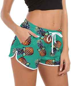 Quick Dry Fabric Custom Logo Breathable Swimming Performance Fitness Wear Digital Printing Women Beach Shorts for Women wear - Product Image 1