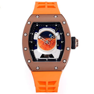 Reloj de Cerámica Premium para Hombre, Esfera Especial de Astronauta, Lujo y Moda, Mecánico a Prueba de Agua, para Ocasiones de Negocios - Product Image 1