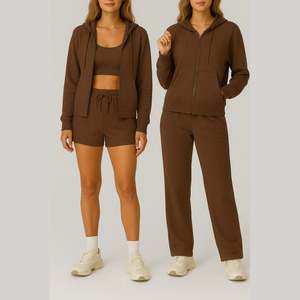 Conjunto Deportivo Casual de 3 Piezas para Mujer 2026, Sudadera con Capucha, Pantalones Cortos y Largos, Ropa Deportiva para Gimnasio y Fitness, Venta al Por Mayor Personalizada - Product Image 4