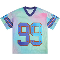 Maillot de football américain en mesh personnalisé pour hommes, numéro personnalisé et impression par sublimation intégrale, maillots en mesh unisexes