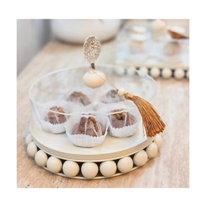 Stainless Steel Silver Color Chocolates <b>Server</b> With Acrylic Lid Customized Size And Shape Pastry Serving Tray With Dome - Product Image 6