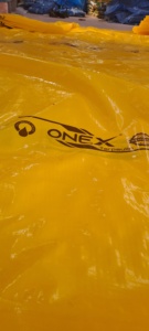 Super Strong UV Stabilized Yellow PE Tarpaulin Waterproof Plain Style Fabric on Both <b>Sides</b> - Product Image 2
